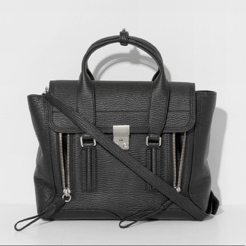 3.1 Phillip Large Grey Leather Silver Pashli Tote - Picture 2 of 16